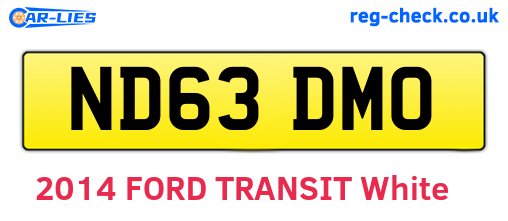 ND63DMO are the vehicle registration plates.