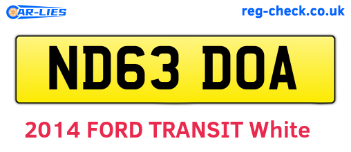 ND63DOA are the vehicle registration plates.