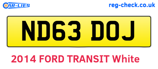 ND63DOJ are the vehicle registration plates.