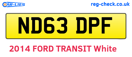 ND63DPF are the vehicle registration plates.