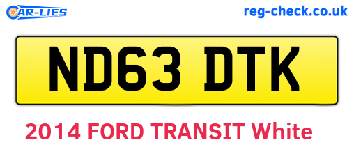 ND63DTK are the vehicle registration plates.