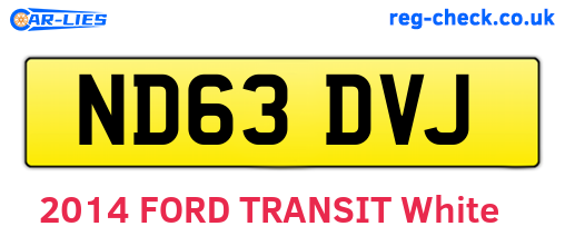 ND63DVJ are the vehicle registration plates.