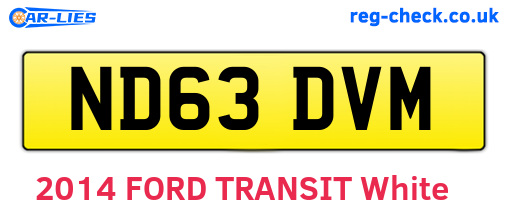 ND63DVM are the vehicle registration plates.