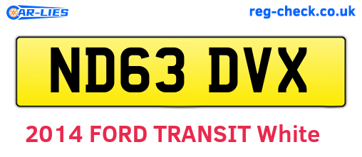 ND63DVX are the vehicle registration plates.