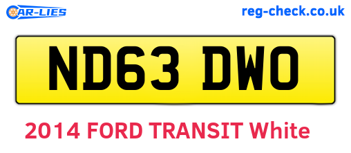 ND63DWO are the vehicle registration plates.