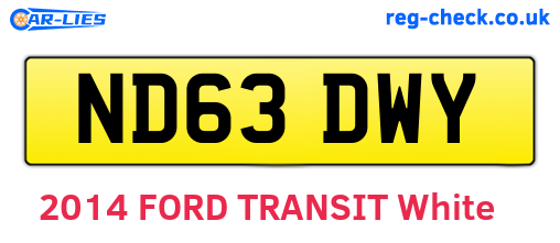 ND63DWY are the vehicle registration plates.