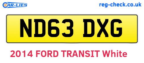 ND63DXG are the vehicle registration plates.