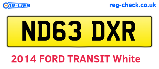 ND63DXR are the vehicle registration plates.