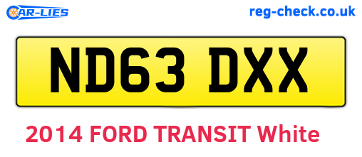 ND63DXX are the vehicle registration plates.