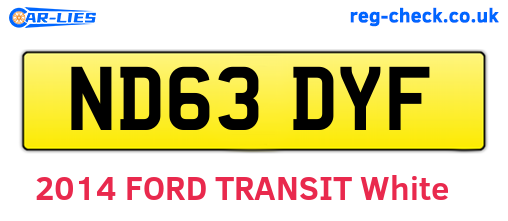 ND63DYF are the vehicle registration plates.