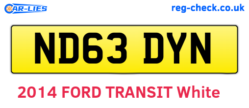 ND63DYN are the vehicle registration plates.