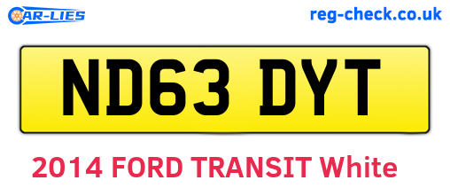 ND63DYT are the vehicle registration plates.