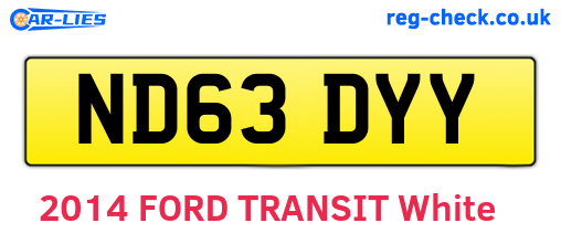 ND63DYY are the vehicle registration plates.