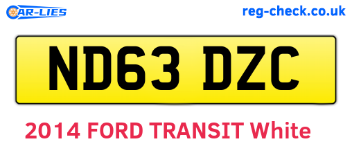 ND63DZC are the vehicle registration plates.