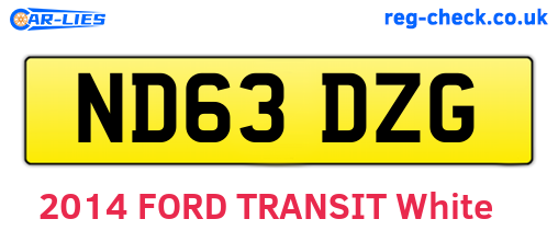 ND63DZG are the vehicle registration plates.