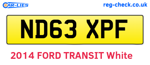ND63XPF are the vehicle registration plates.