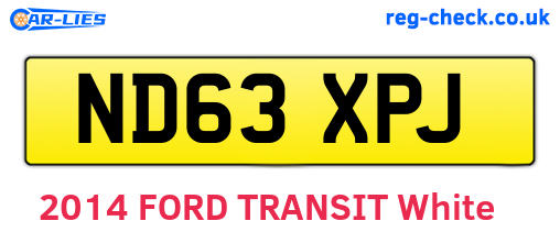 ND63XPJ are the vehicle registration plates.