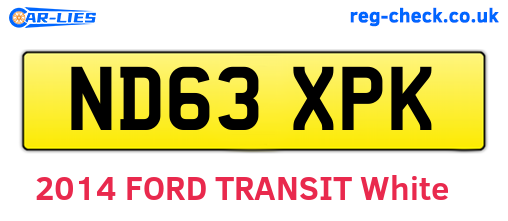 ND63XPK are the vehicle registration plates.