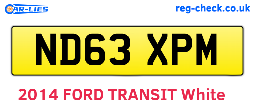 ND63XPM are the vehicle registration plates.