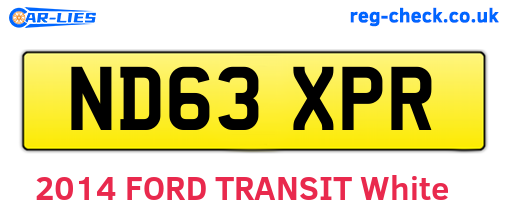 ND63XPR are the vehicle registration plates.
