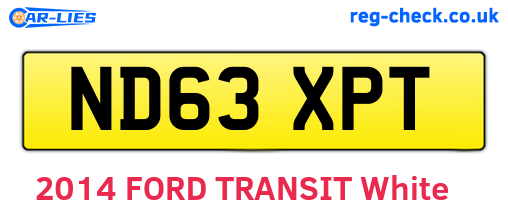 ND63XPT are the vehicle registration plates.