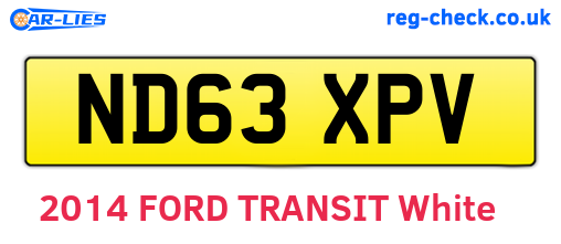 ND63XPV are the vehicle registration plates.