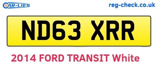 ND63XRR are the vehicle registration plates.