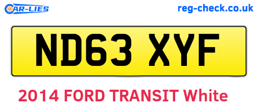ND63XYF are the vehicle registration plates.