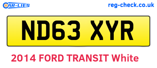 ND63XYR are the vehicle registration plates.
