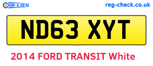 ND63XYT are the vehicle registration plates.