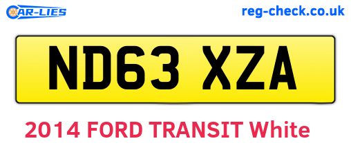 ND63XZA are the vehicle registration plates.