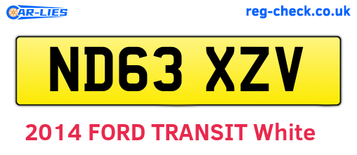 ND63XZV are the vehicle registration plates.