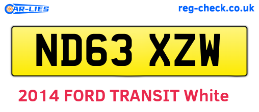 ND63XZW are the vehicle registration plates.