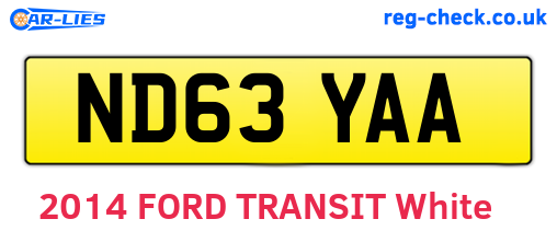 ND63YAA are the vehicle registration plates.