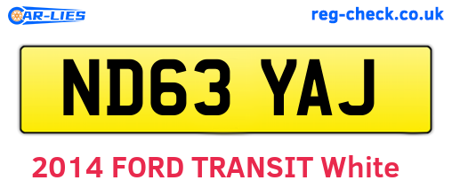 ND63YAJ are the vehicle registration plates.