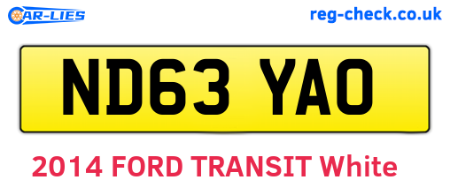 ND63YAO are the vehicle registration plates.