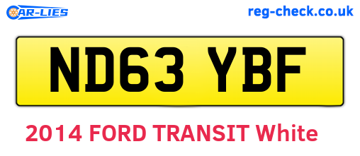 ND63YBF are the vehicle registration plates.