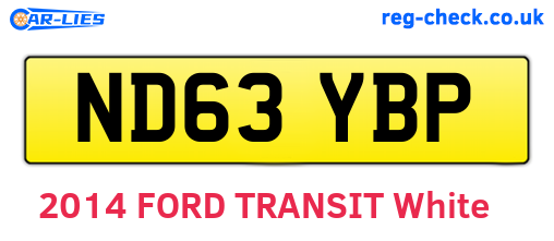 ND63YBP are the vehicle registration plates.