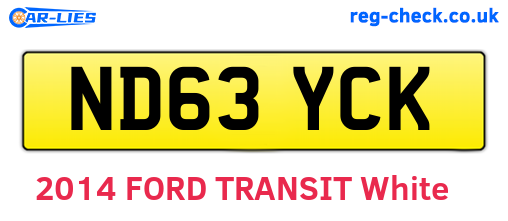 ND63YCK are the vehicle registration plates.