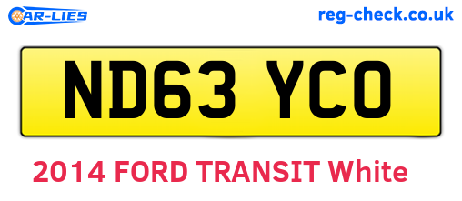 ND63YCO are the vehicle registration plates.