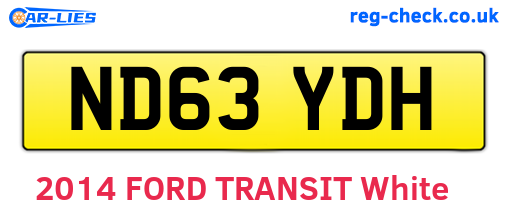 ND63YDH are the vehicle registration plates.