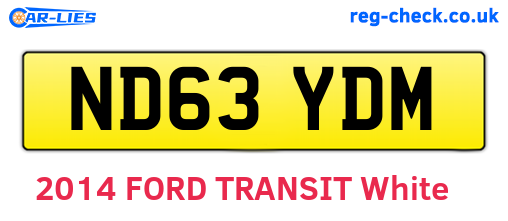 ND63YDM are the vehicle registration plates.