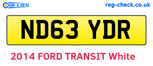 ND63YDR are the vehicle registration plates.
