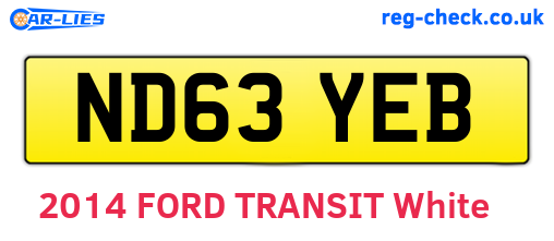ND63YEB are the vehicle registration plates.