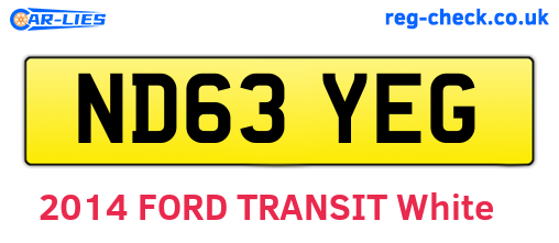 ND63YEG are the vehicle registration plates.