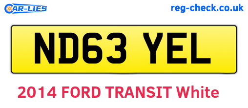ND63YEL are the vehicle registration plates.