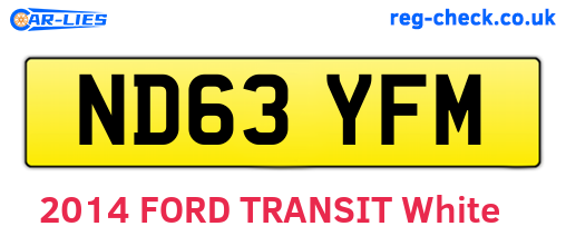 ND63YFM are the vehicle registration plates.