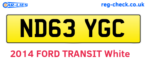 ND63YGC are the vehicle registration plates.
