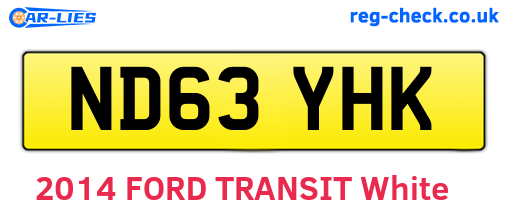 ND63YHK are the vehicle registration plates.