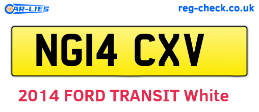 NG14CXV are the vehicle registration plates.